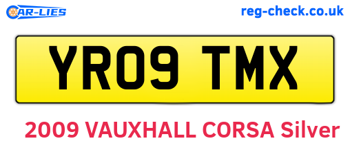 YR09TMX are the vehicle registration plates.