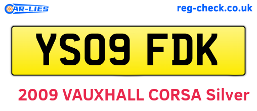YS09FDK are the vehicle registration plates.