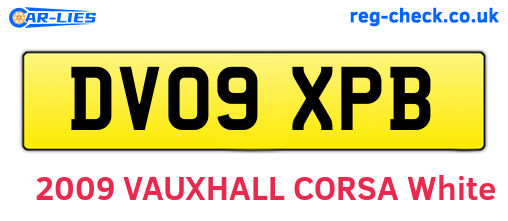 DV09XPB are the vehicle registration plates.