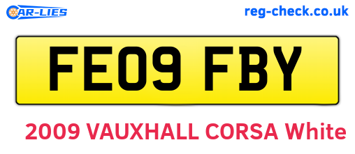 FE09FBY are the vehicle registration plates.
