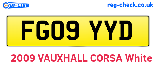 FG09YYD are the vehicle registration plates.