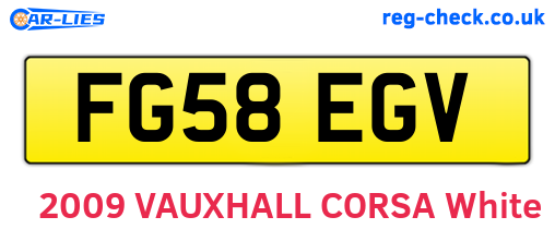 FG58EGV are the vehicle registration plates.
