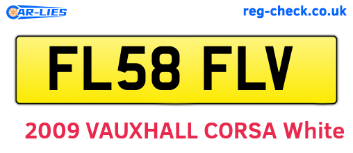FL58FLV are the vehicle registration plates.