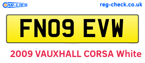 FN09EVW are the vehicle registration plates.