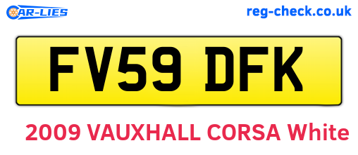 FV59DFK are the vehicle registration plates.