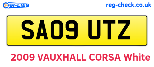 SA09UTZ are the vehicle registration plates.