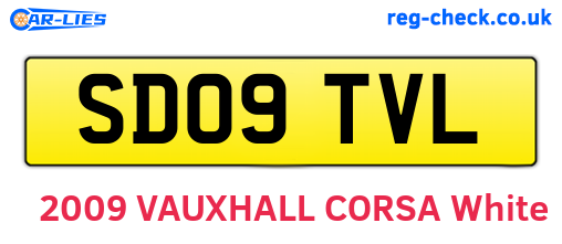 SD09TVL are the vehicle registration plates.