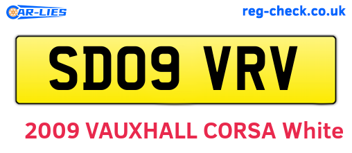 SD09VRV are the vehicle registration plates.