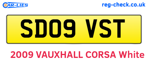 SD09VST are the vehicle registration plates.