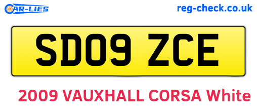 SD09ZCE are the vehicle registration plates.