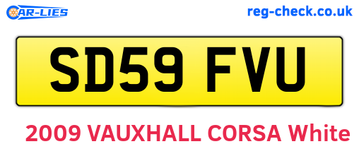 SD59FVU are the vehicle registration plates.