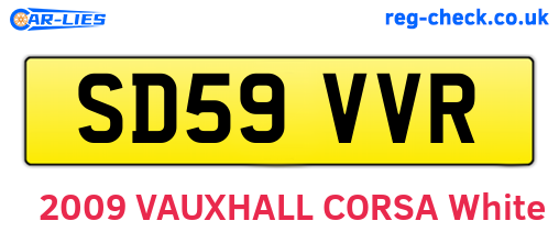 SD59VVR are the vehicle registration plates.