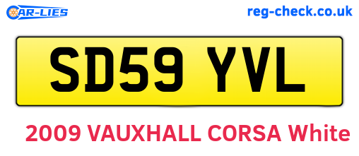 SD59YVL are the vehicle registration plates.