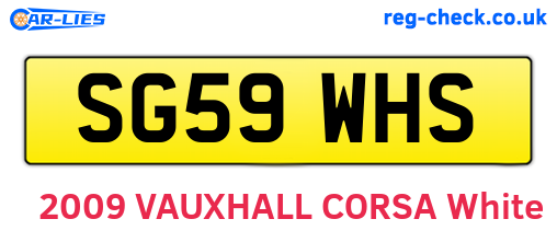 SG59WHS are the vehicle registration plates.