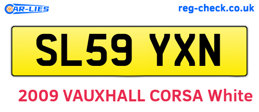 SL59YXN are the vehicle registration plates.