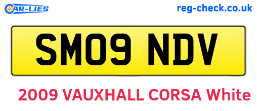 SM09NDV are the vehicle registration plates.