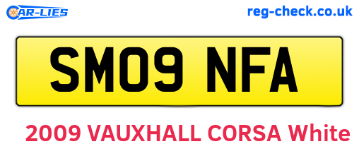 SM09NFA are the vehicle registration plates.
