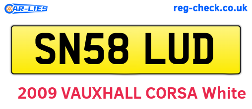 SN58LUD are the vehicle registration plates.