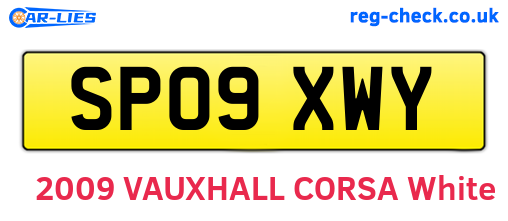 SP09XWY are the vehicle registration plates.