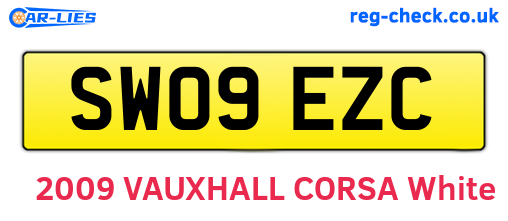 SW09EZC are the vehicle registration plates.