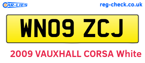 WN09ZCJ are the vehicle registration plates.