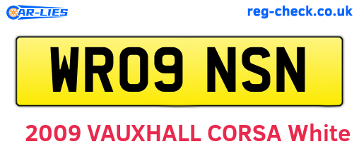 WR09NSN are the vehicle registration plates.