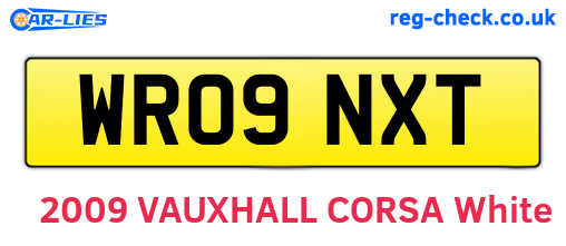 WR09NXT are the vehicle registration plates.