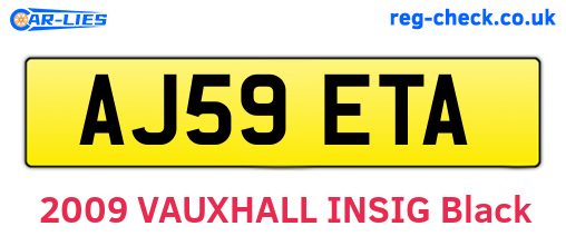AJ59ETA are the vehicle registration plates.
