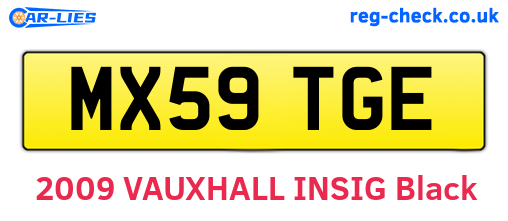 MX59TGE are the vehicle registration plates.