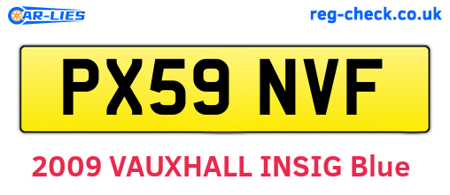 PX59NVF are the vehicle registration plates.