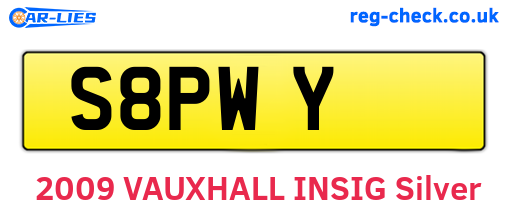 S8PWY are the vehicle registration plates.