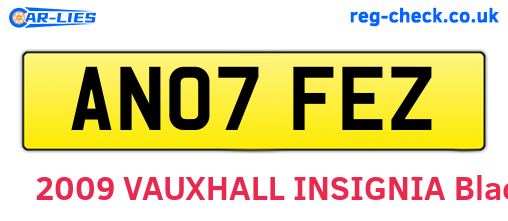AN07FEZ are the vehicle registration plates.