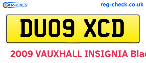 DU09XCD are the vehicle registration plates.