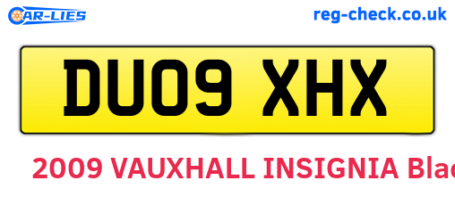 DU09XHX are the vehicle registration plates.