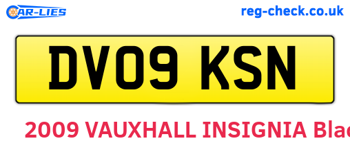 DV09KSN are the vehicle registration plates.