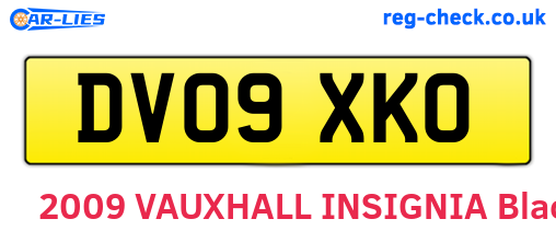 DV09XKO are the vehicle registration plates.