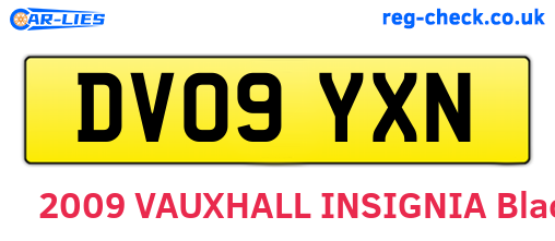 DV09YXN are the vehicle registration plates.