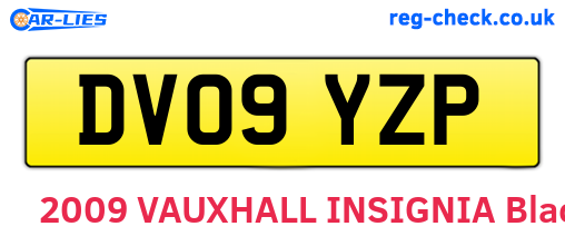 DV09YZP are the vehicle registration plates.