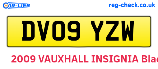 DV09YZW are the vehicle registration plates.