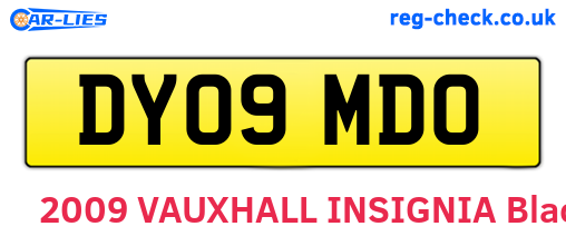 DY09MDO are the vehicle registration plates.