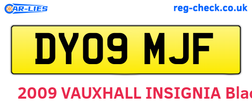DY09MJF are the vehicle registration plates.