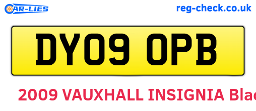 DY09OPB are the vehicle registration plates.
