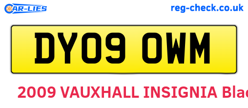 DY09OWM are the vehicle registration plates.