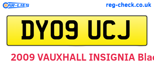 DY09UCJ are the vehicle registration plates.