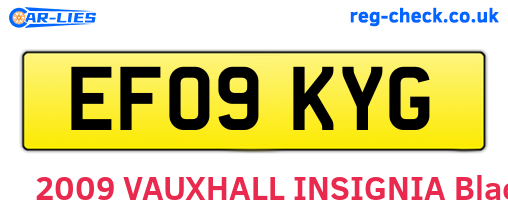 EF09KYG are the vehicle registration plates.