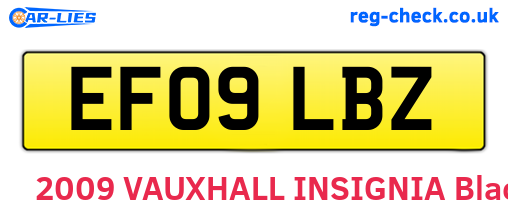 EF09LBZ are the vehicle registration plates.