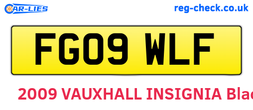 FG09WLF are the vehicle registration plates.