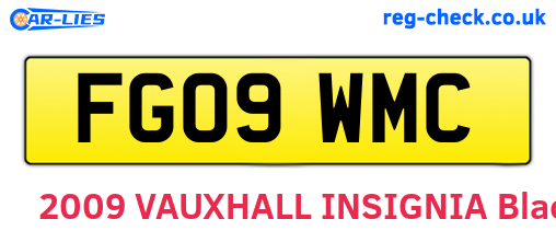 FG09WMC are the vehicle registration plates.