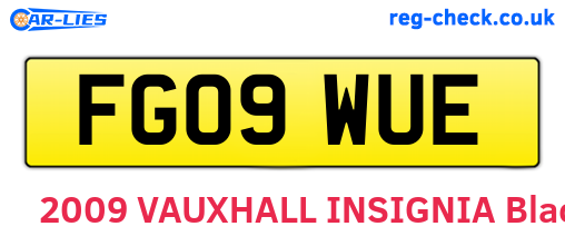 FG09WUE are the vehicle registration plates.