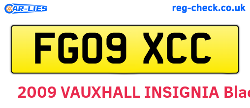 FG09XCC are the vehicle registration plates.